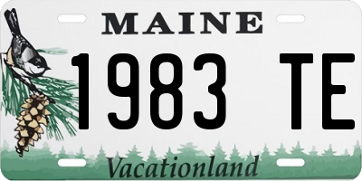 ME license plate 1983TE
