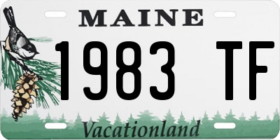 ME license plate 1983TF