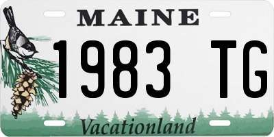 ME license plate 1983TG