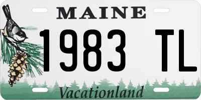 ME license plate 1983TL