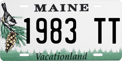 ME license plate 1983TT