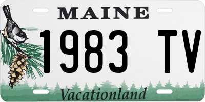 ME license plate 1983TV