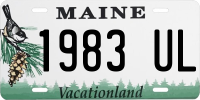 ME license plate 1983UL