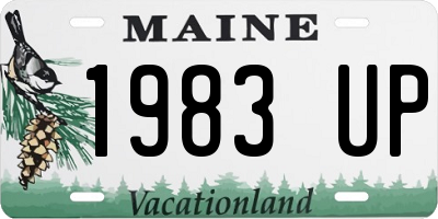 ME license plate 1983UP