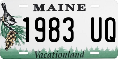 ME license plate 1983UQ