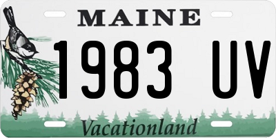 ME license plate 1983UV