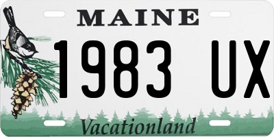 ME license plate 1983UX