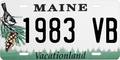 ME license plate 1983VB