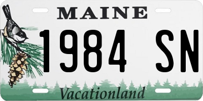 ME license plate 1984SN