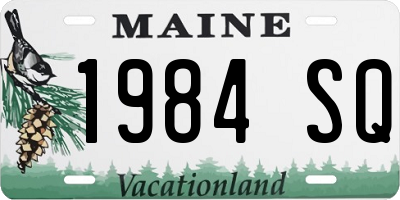 ME license plate 1984SQ