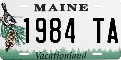 ME license plate 1984TA