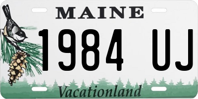 ME license plate 1984UJ