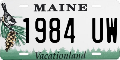 ME license plate 1984UW