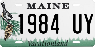 ME license plate 1984UY