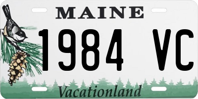 ME license plate 1984VC