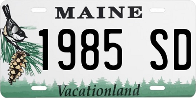 ME license plate 1985SD