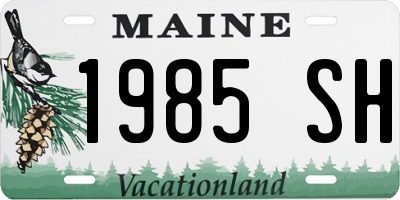 ME license plate 1985SH