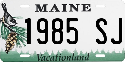 ME license plate 1985SJ