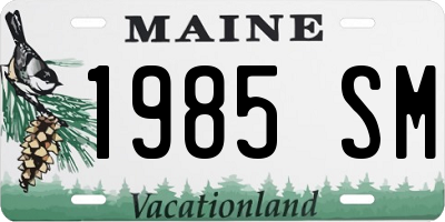ME license plate 1985SM