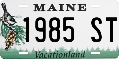 ME license plate 1985ST