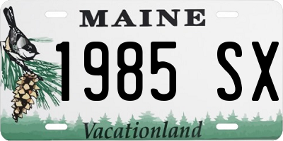 ME license plate 1985SX