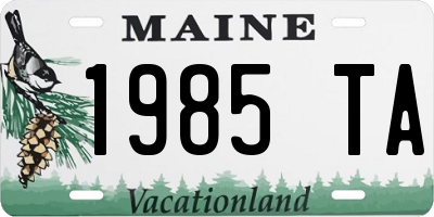 ME license plate 1985TA