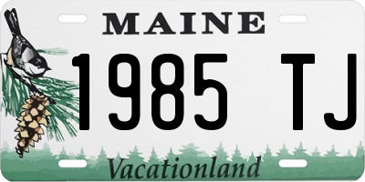 ME license plate 1985TJ