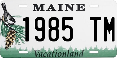 ME license plate 1985TM