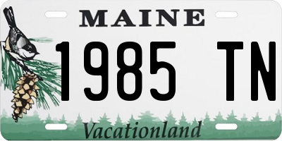 ME license plate 1985TN