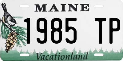 ME license plate 1985TP