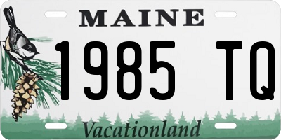 ME license plate 1985TQ