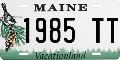 ME license plate 1985TT