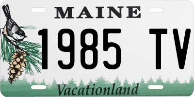 ME license plate 1985TV