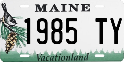 ME license plate 1985TY