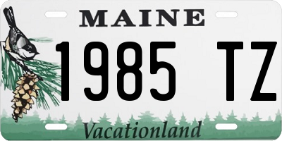 ME license plate 1985TZ