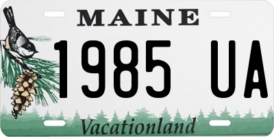ME license plate 1985UA