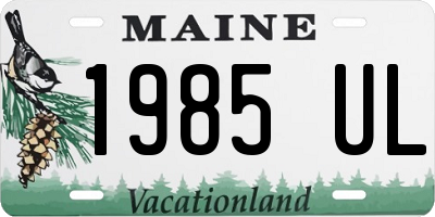 ME license plate 1985UL