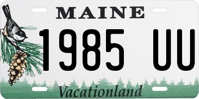 ME license plate 1985UU