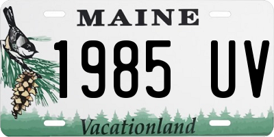 ME license plate 1985UV