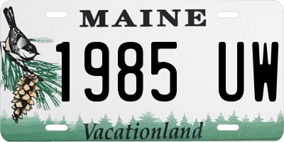 ME license plate 1985UW