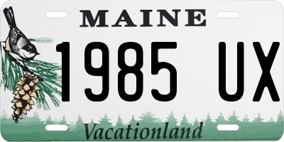 ME license plate 1985UX