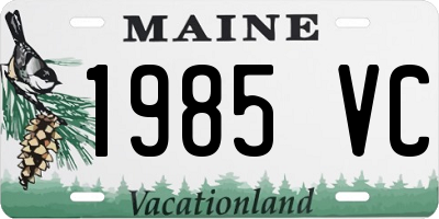 ME license plate 1985VC