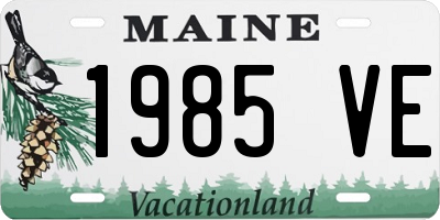 ME license plate 1985VE