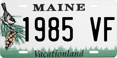 ME license plate 1985VF