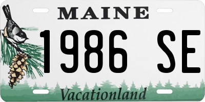 ME license plate 1986SE