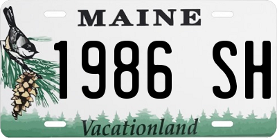 ME license plate 1986SH