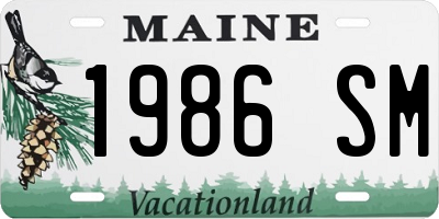 ME license plate 1986SM