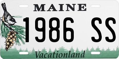 ME license plate 1986SS