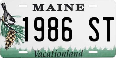 ME license plate 1986ST