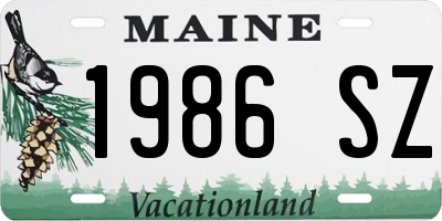 ME license plate 1986SZ